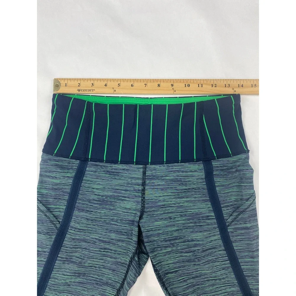 Lululemon Leggings Women's Size 8* Can't Stop Crop Blue Green